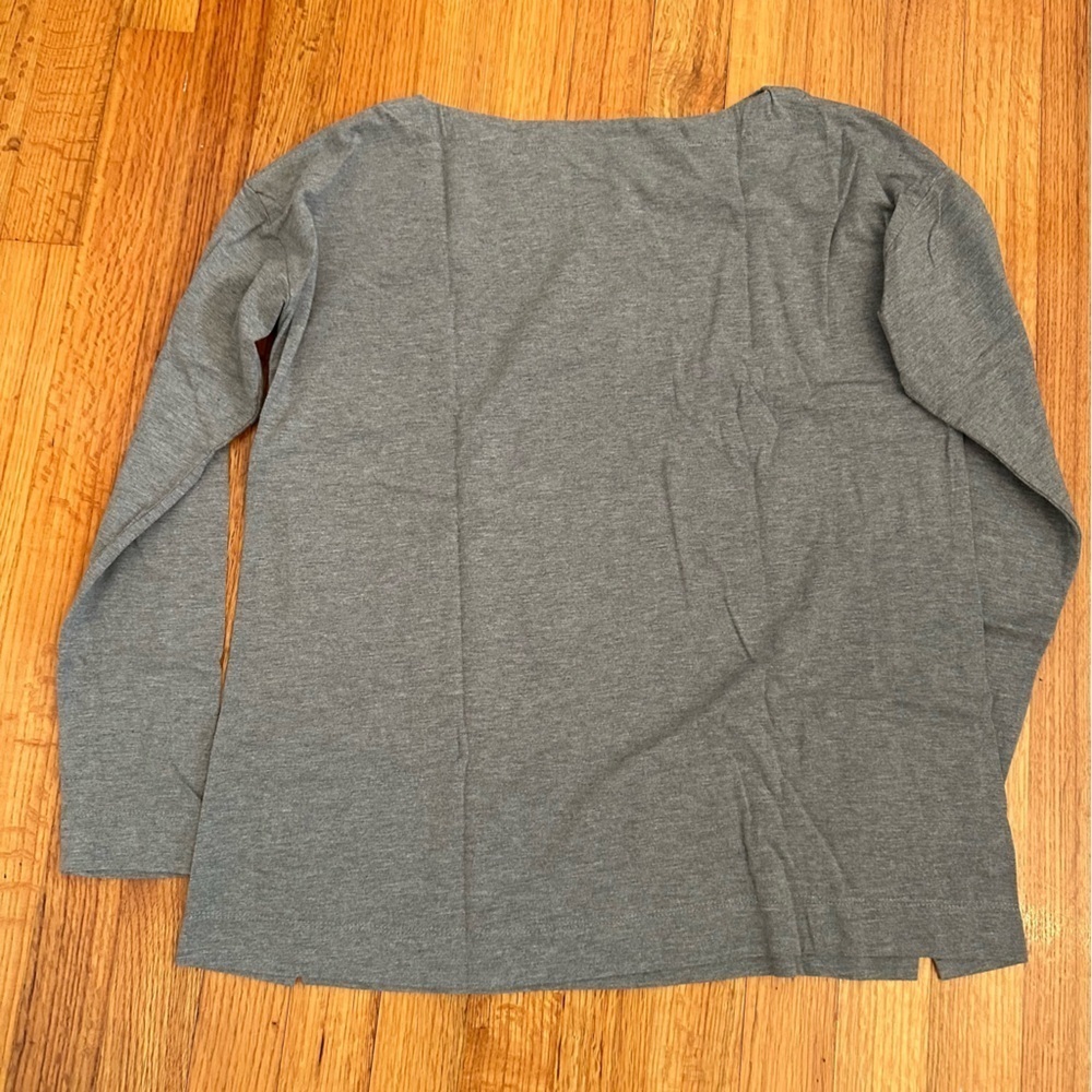 J. Jill womens Luxe Supima Boat Neck Tee Shirt Top XS Heathered Gray(j10) - Picture 4 of 13